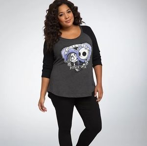 Nightmare Before Christmas Jack & Sally Raglan Tee